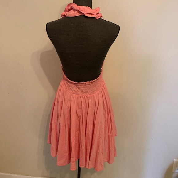 Pastel pink halter back dress, preowned - Picture 3 of 3